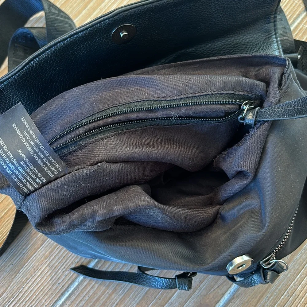Botkier Black Mini Backpact Nylon and Faux Leather